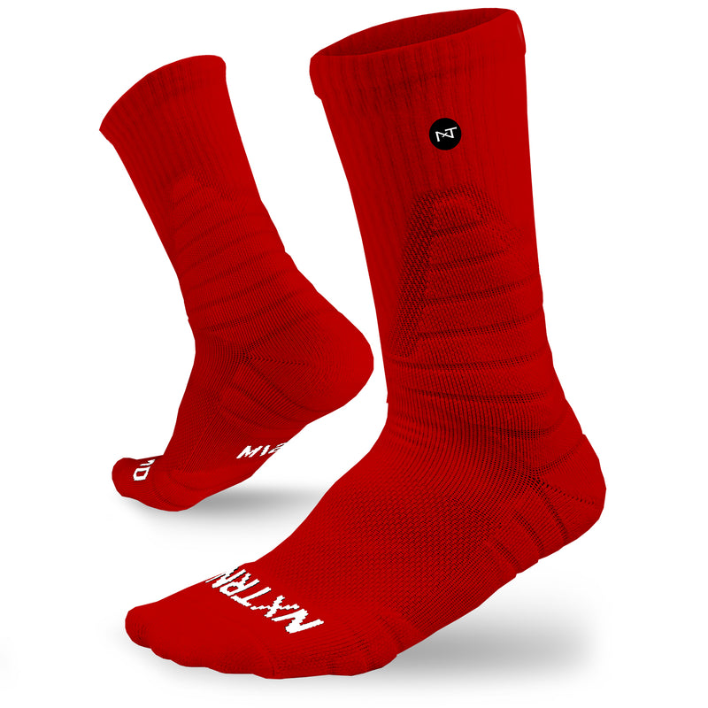 Load image into Gallery viewer, NXTRND Crew Socks Red 3-Pairs
