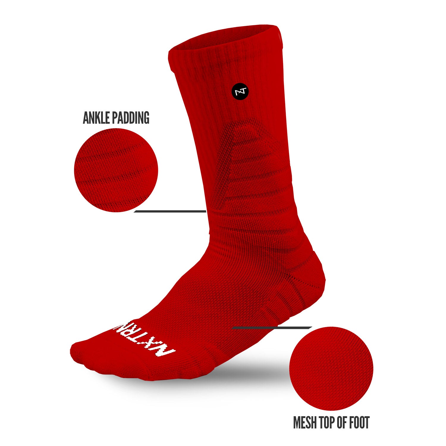 NXTRND Crew Socks Red (3-Pairs)