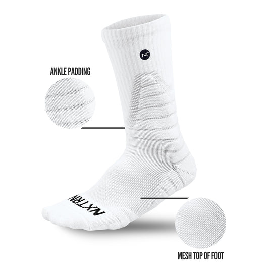 NXTRND Crew Socks White 3-Pairs