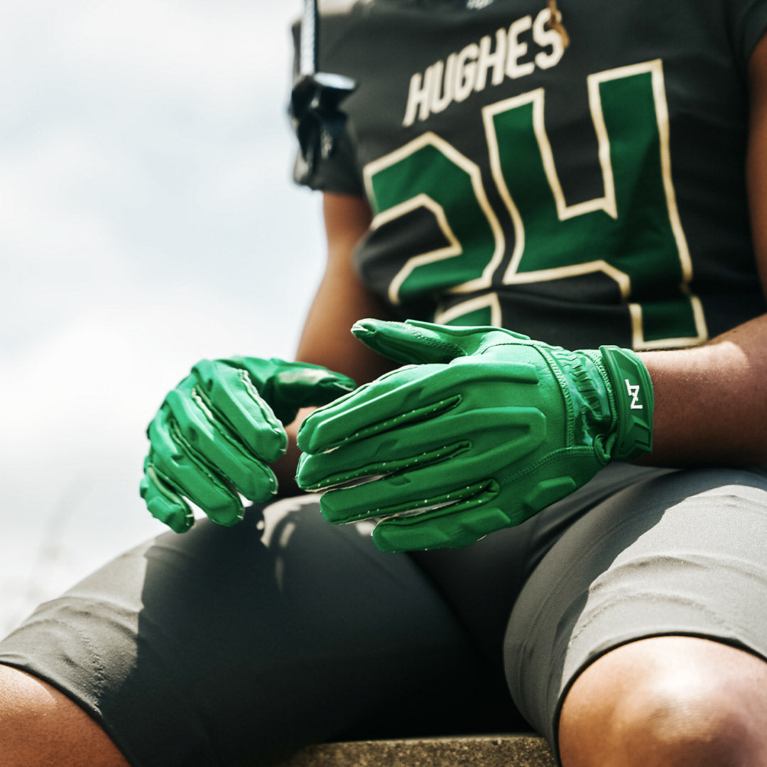 NXTRND G3® Padded Football Gloves Dark Green