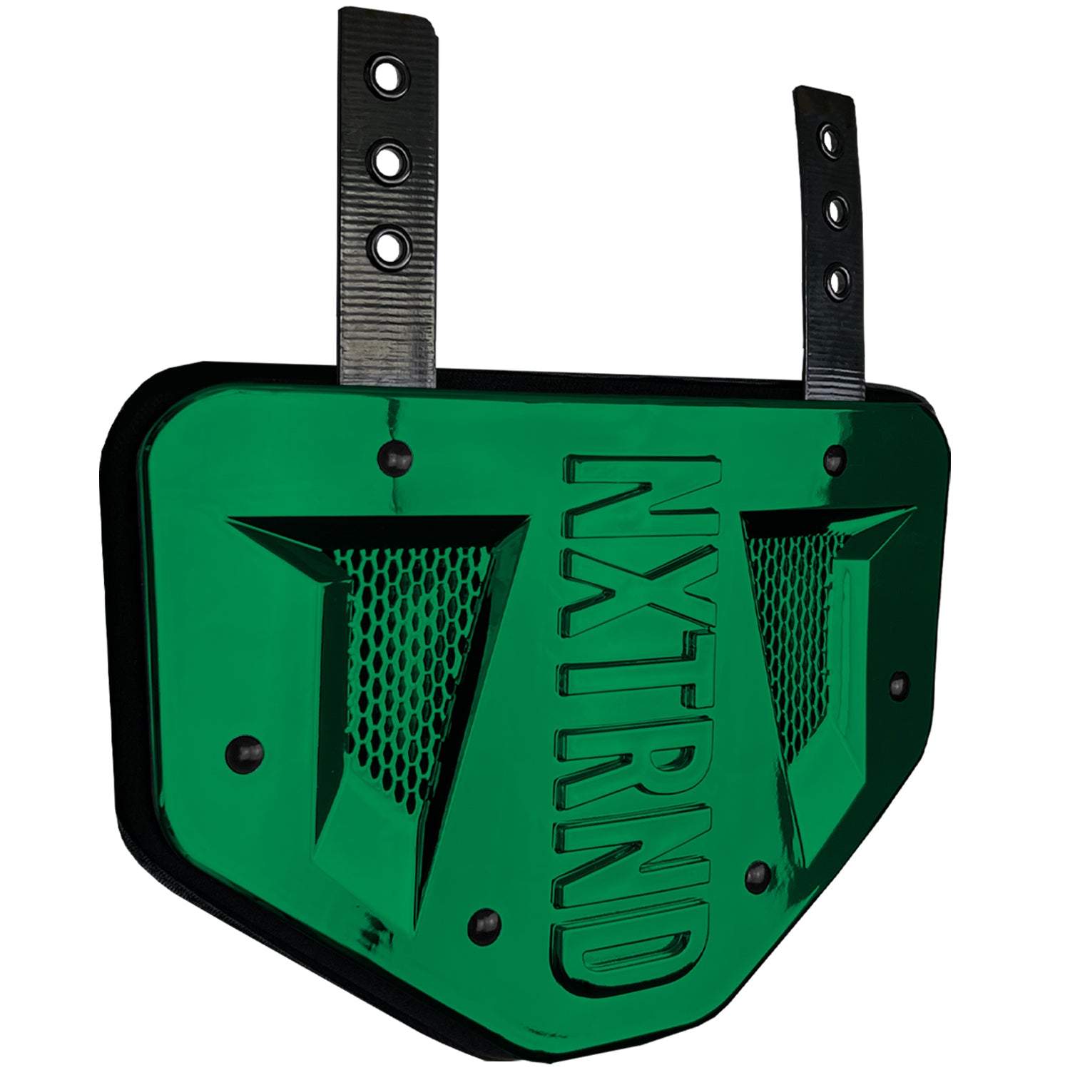 NXTRND B-PLATE® Football Back Plate Chrome Dark Green