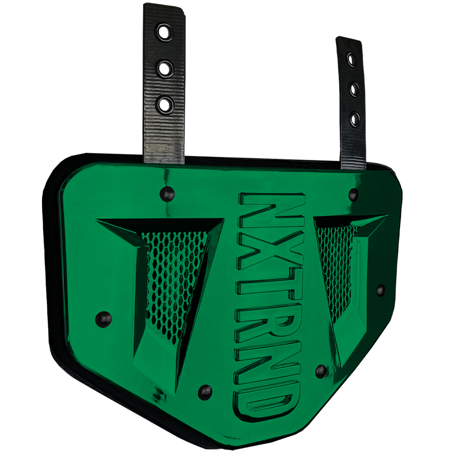 NXTRND B-PLATE® Football Back Plate Chrome Dark Green