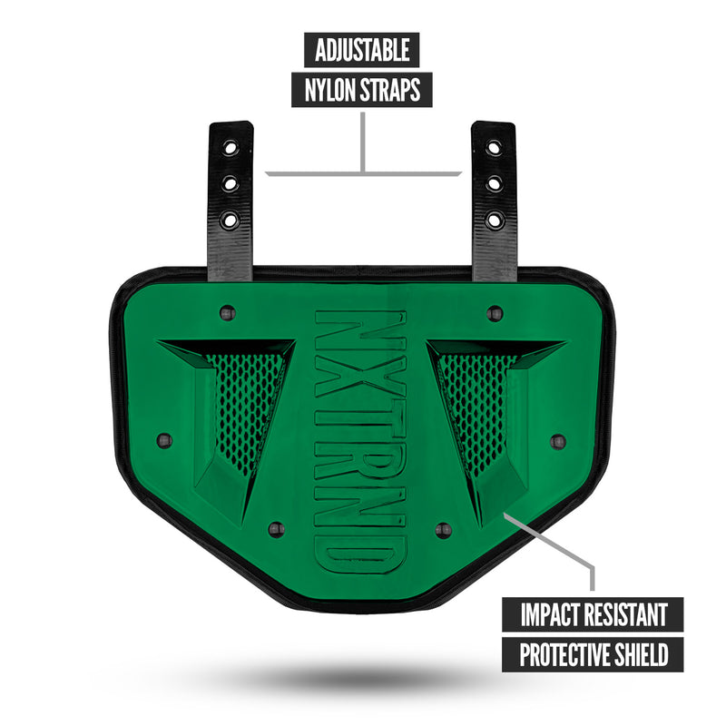 Load image into Gallery viewer, NXTRND B-PLATE™ Football Back Plate Chrome Dark Green
