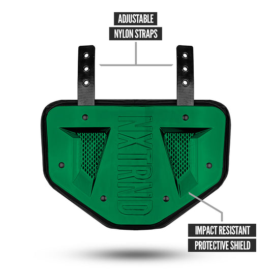 NXTRND B-PLATE™ Football Back Plate Chrome Dark Green