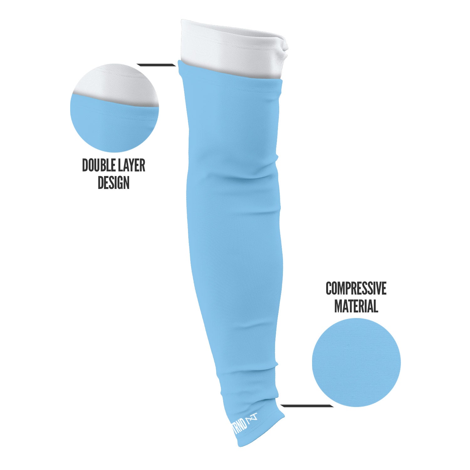 NXTRND Double Arm Sleeves Columbia Blue (1 Pair)