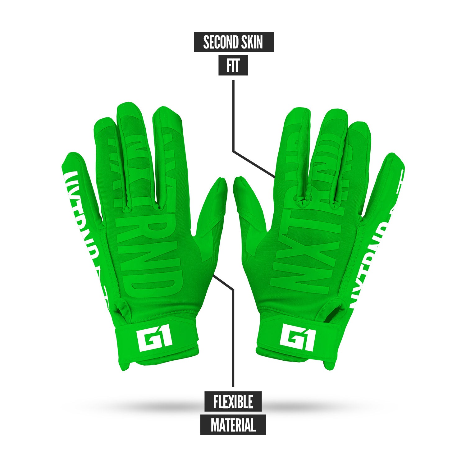 NXTRND G1® Youth Football Gloves Green