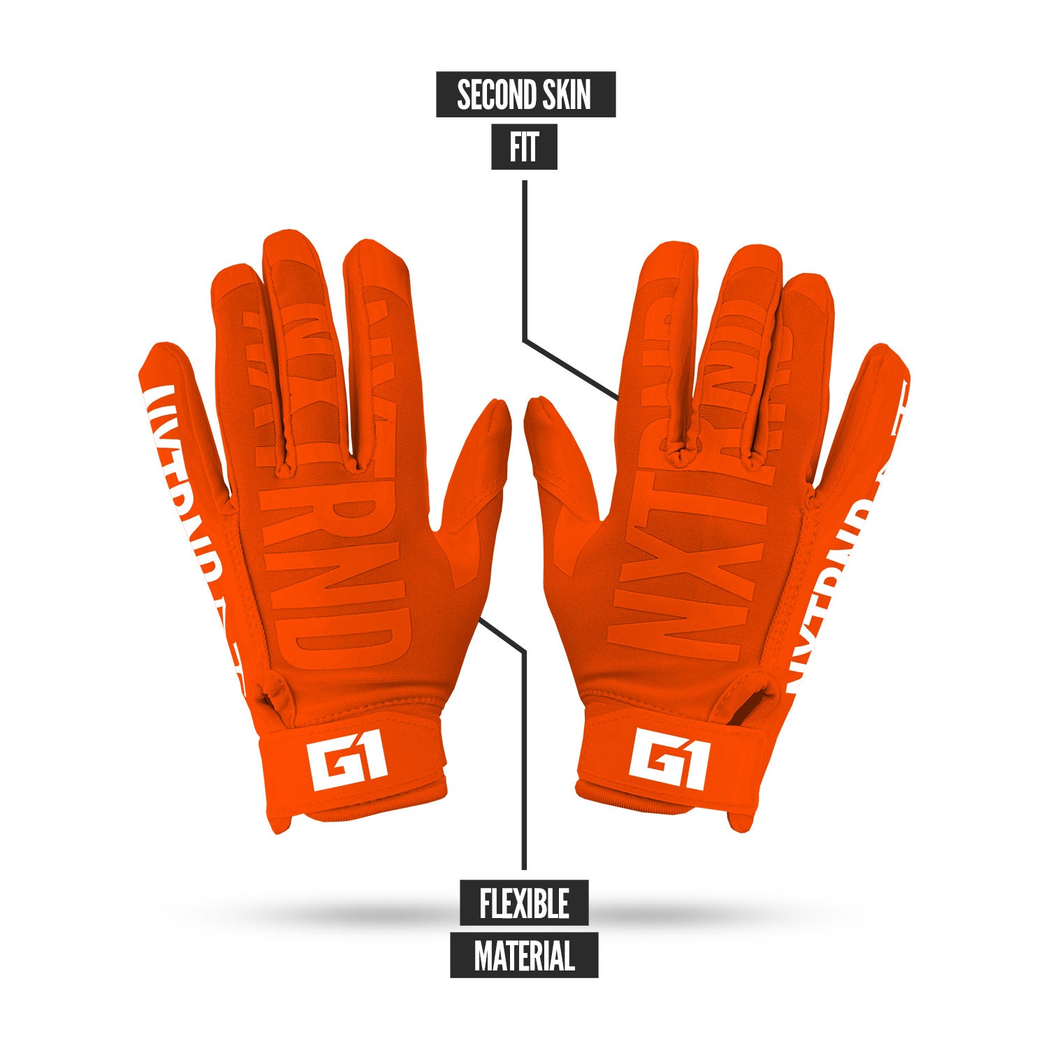 NXTRND G1® Youth Football Gloves Orange