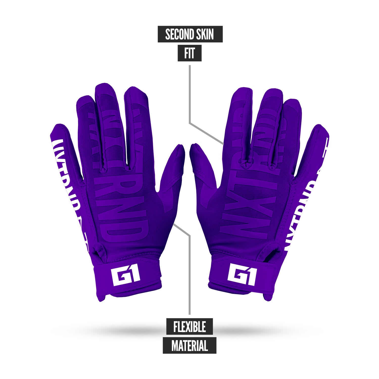 NXTRND G1® Youth Football Gloves Purple