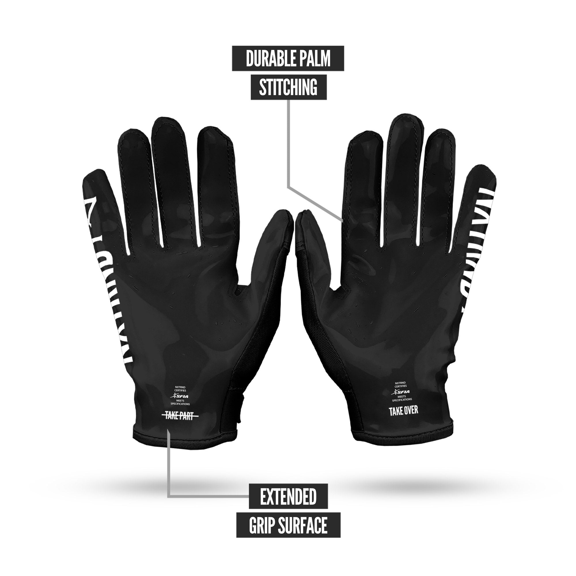 NXTRND G1® Youth Football Gloves Black