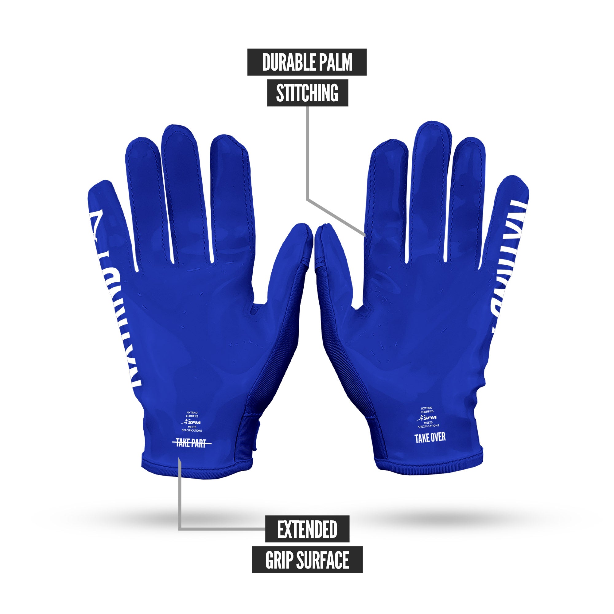 NXTRND G1® Football Gloves Blue