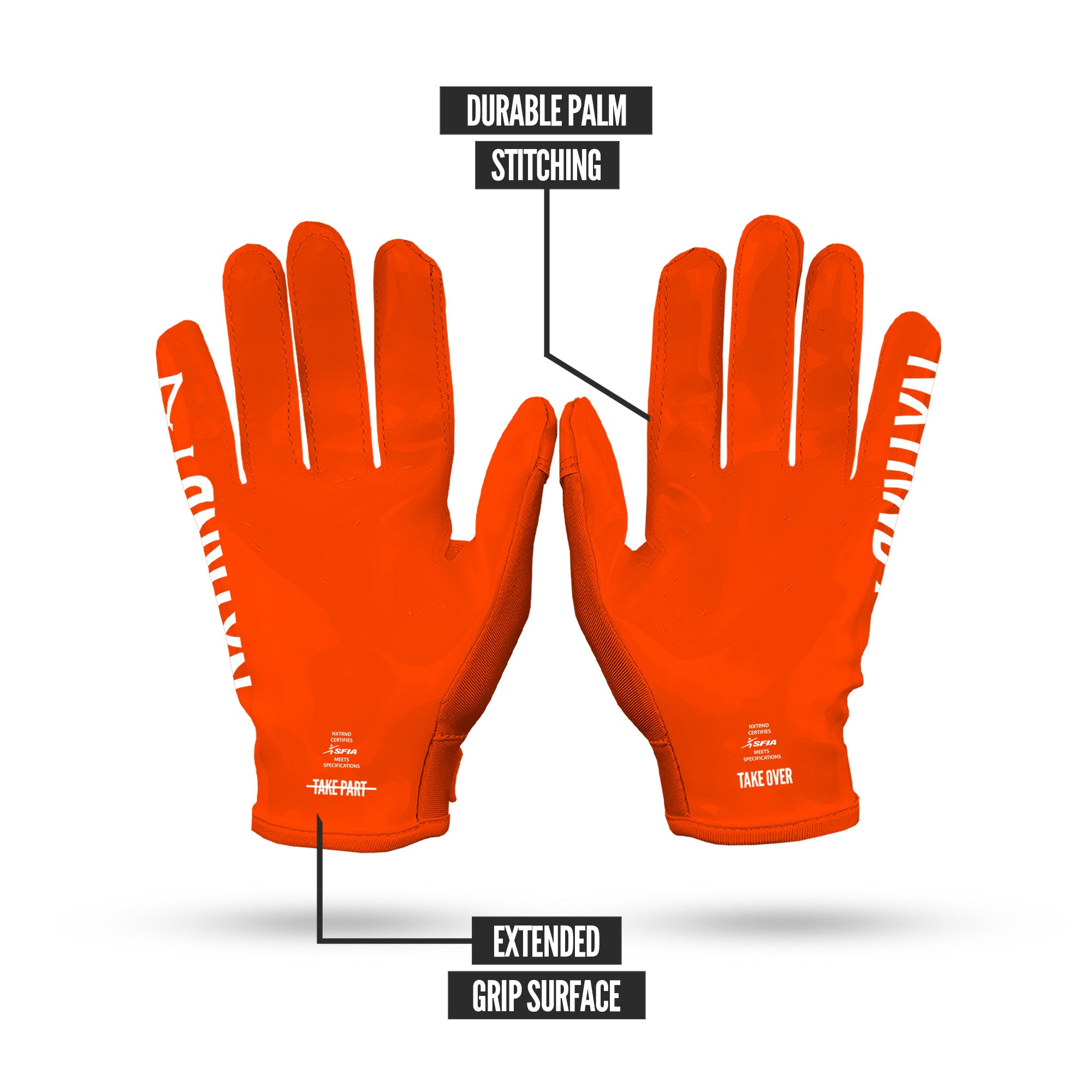 NXTRND G1® Football Gloves Orange