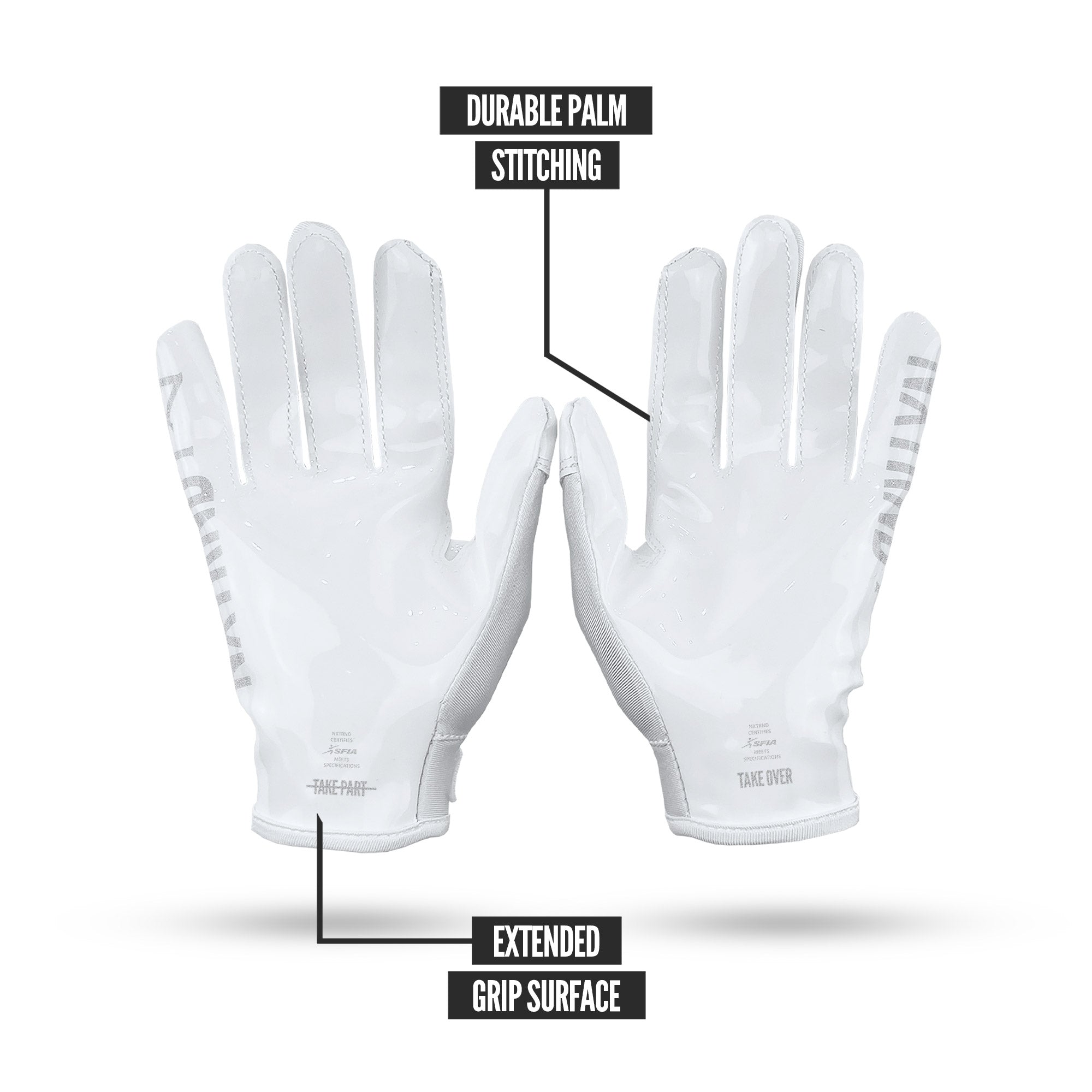 NXTRND G1® Football Gloves White