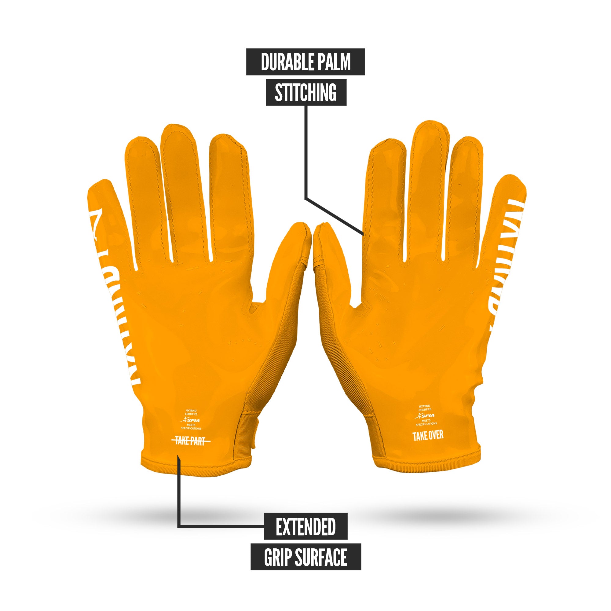 NXTRND G1® Football Gloves Yellow