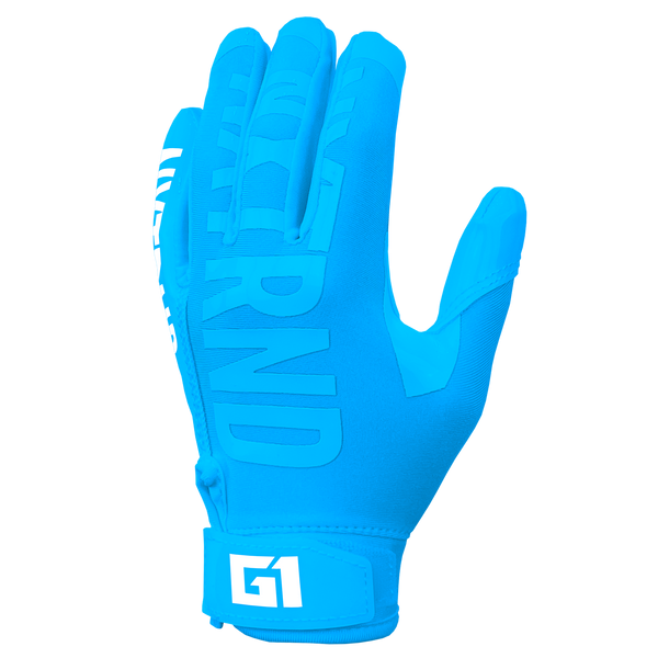 NXTRND G1® Youth Football Gloves Neon Blue