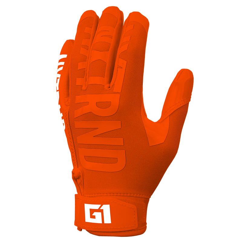 Orange and black youth online football gloves