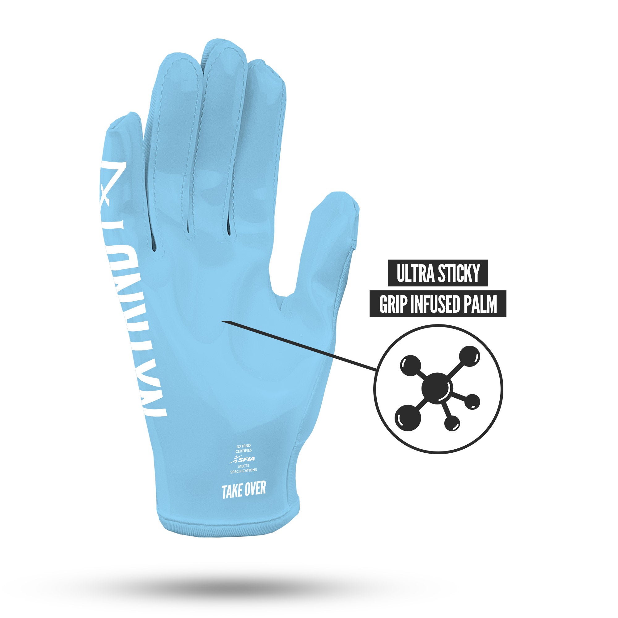 NXTRND G1® Football Gloves Columbia Blue