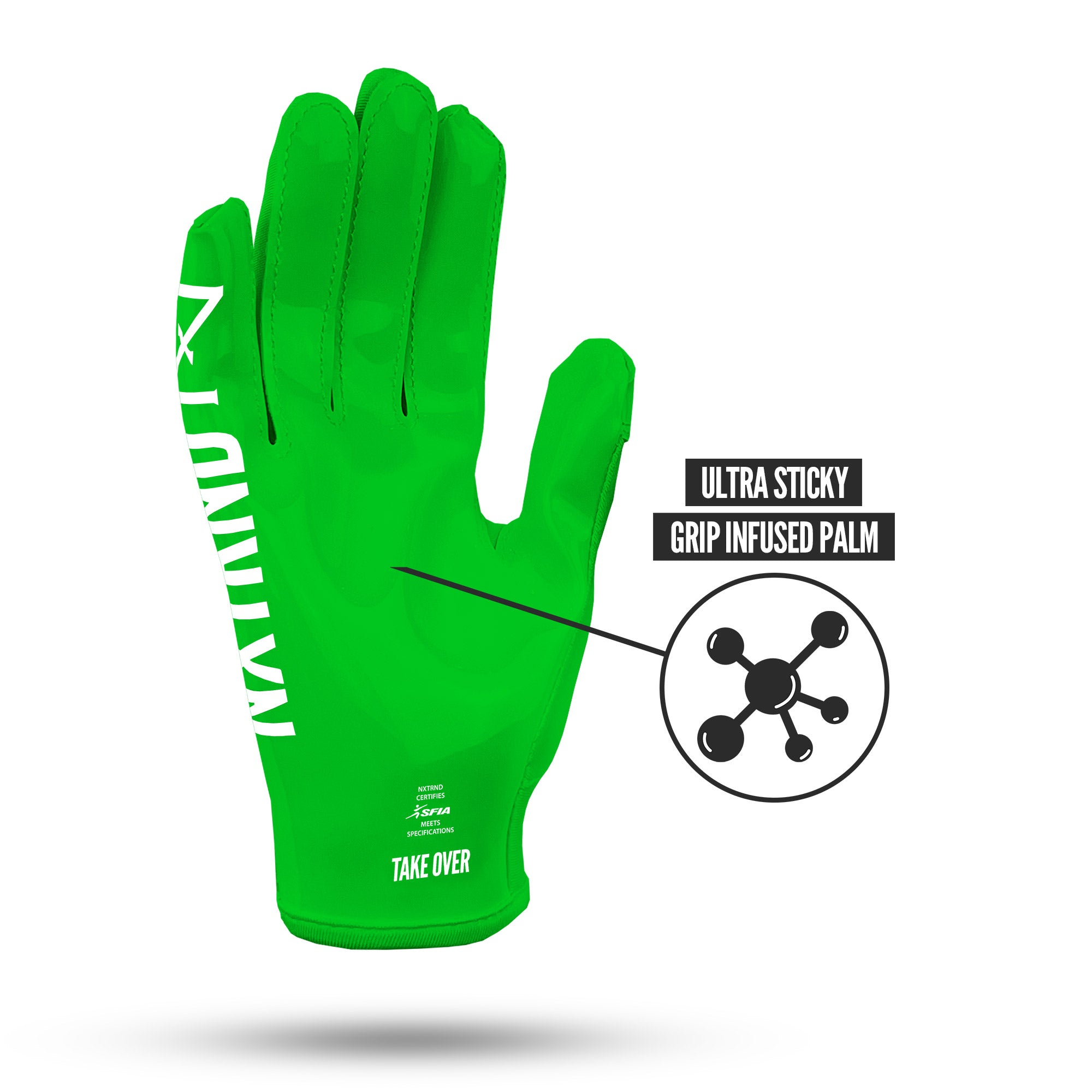 NXTRND G1® Youth Football Gloves Green