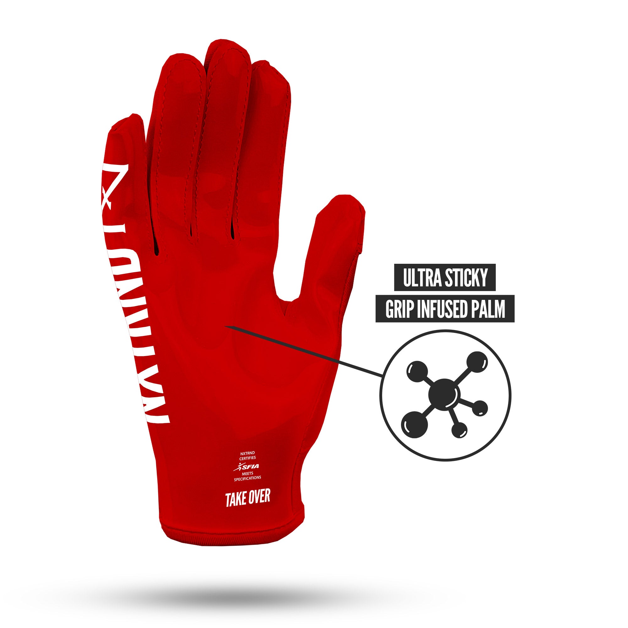 Nxtrnd G1 Football Gloves Red Red X Large