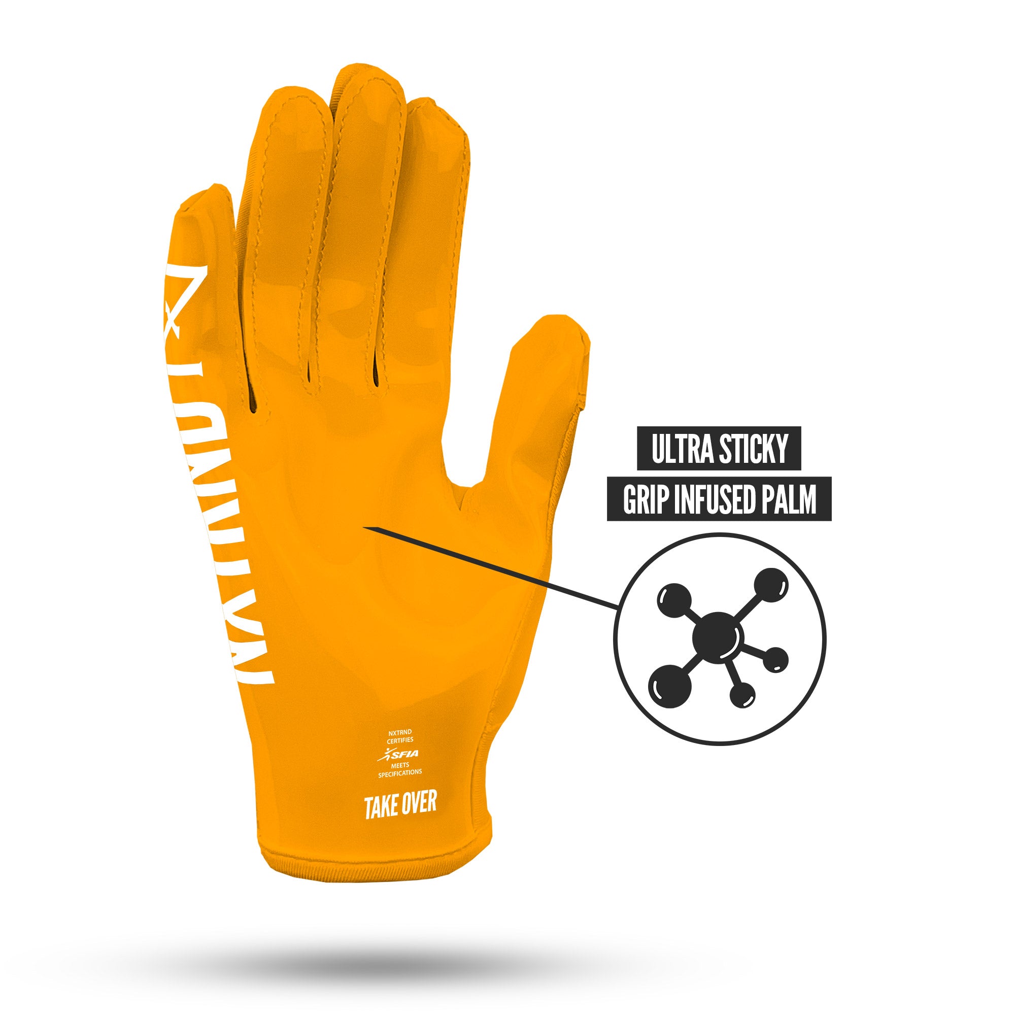 NXTRND G1® Football Gloves Yellow