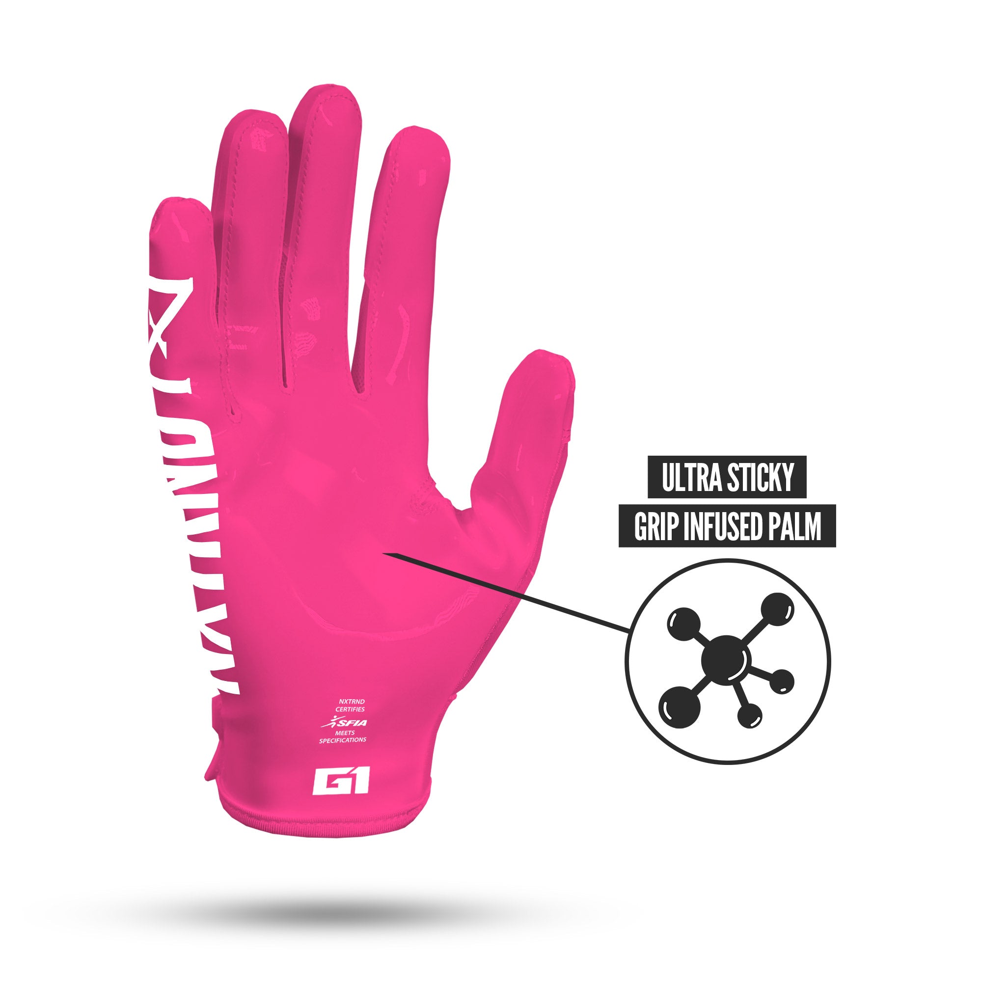 NXTRND G1® Pro Football Gloves Pink