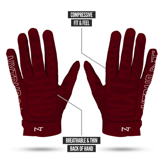 NXTRND G2™ Football Gloves Maroon