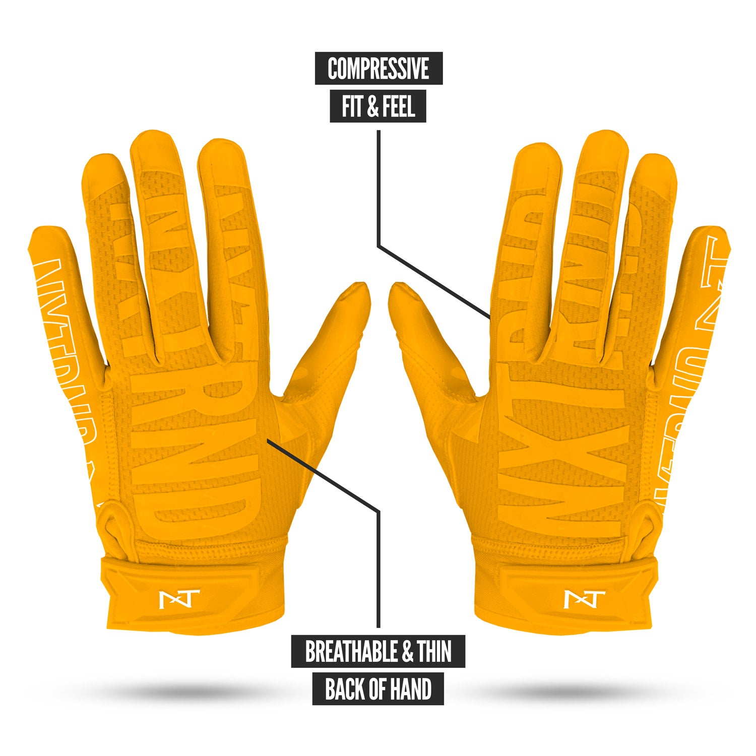 NXTRND G2® Football Gloves Yellow