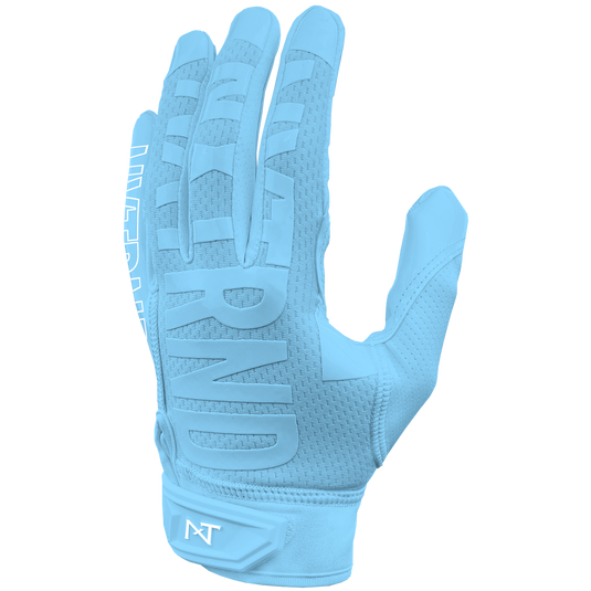 Light blue best sale football gloves