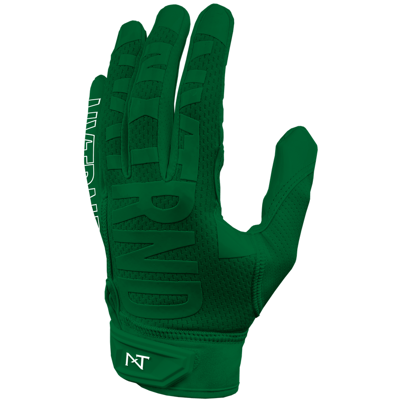 Green nike football gloves sales