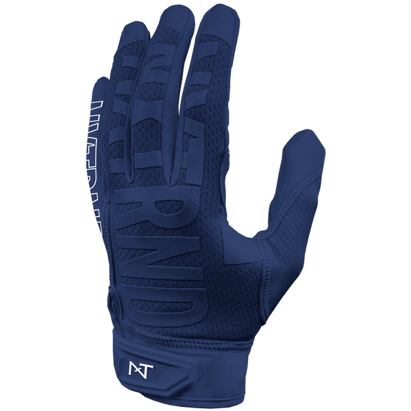 Navy blue under online armour football gloves