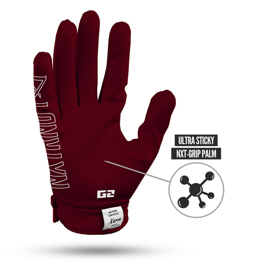 NXTRND G2™ Football Gloves Maroon