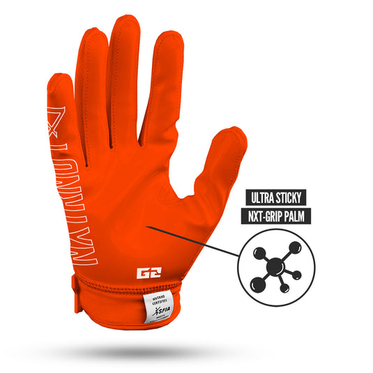 NXTRND G3™ Padded Football Gloves Orange