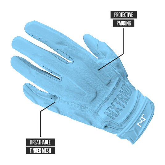 NXTRND G3™ Padded Football Gloves Columbia Blue