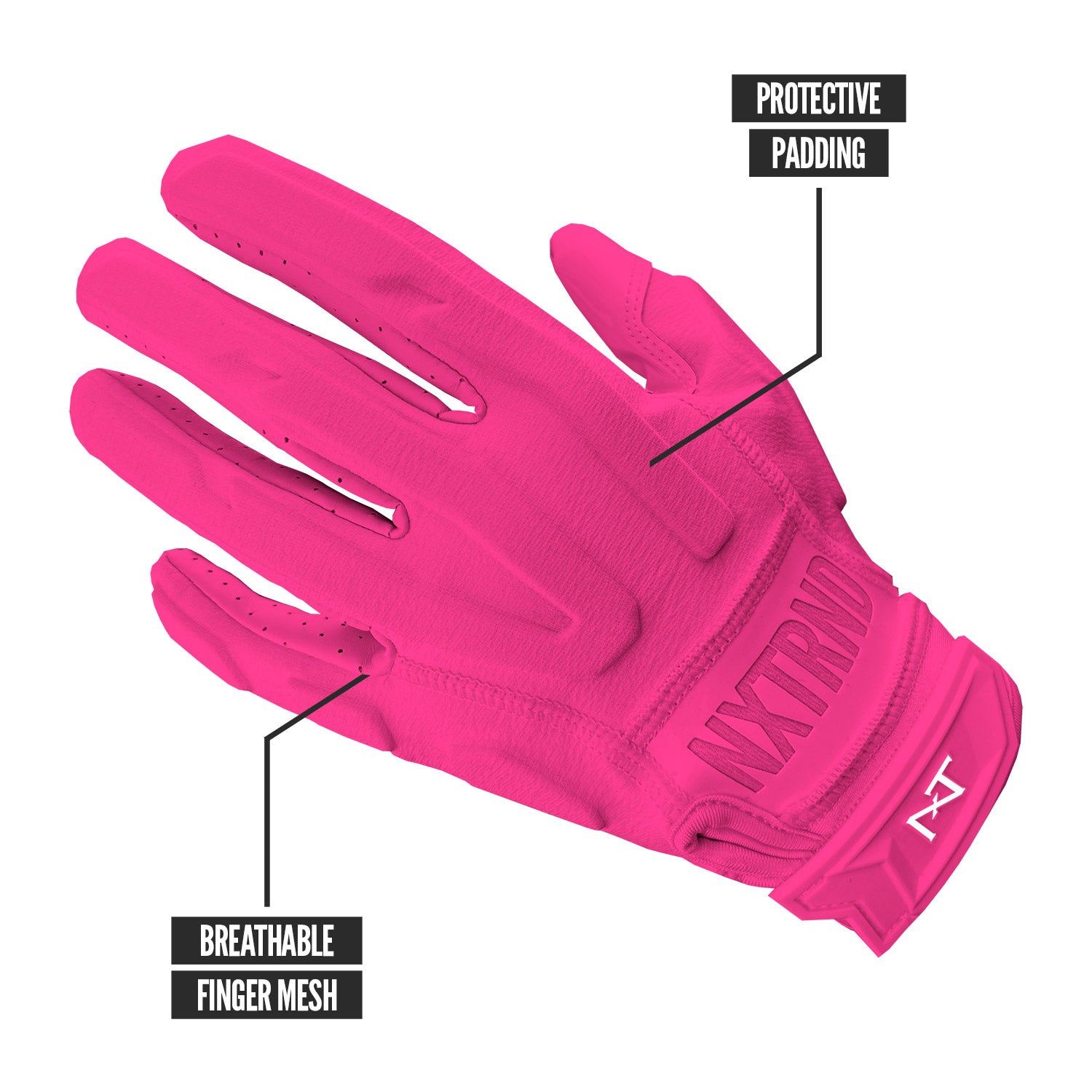 NXTRND G3® Padded Football Gloves Pink