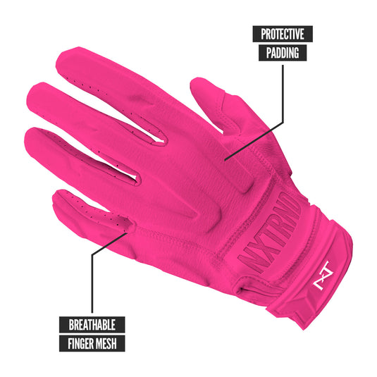 NXTRND G3™ Padded Football Gloves Pink