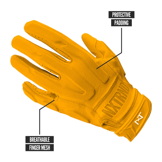 NXTRND G3® Padded Football Gloves Yellow
