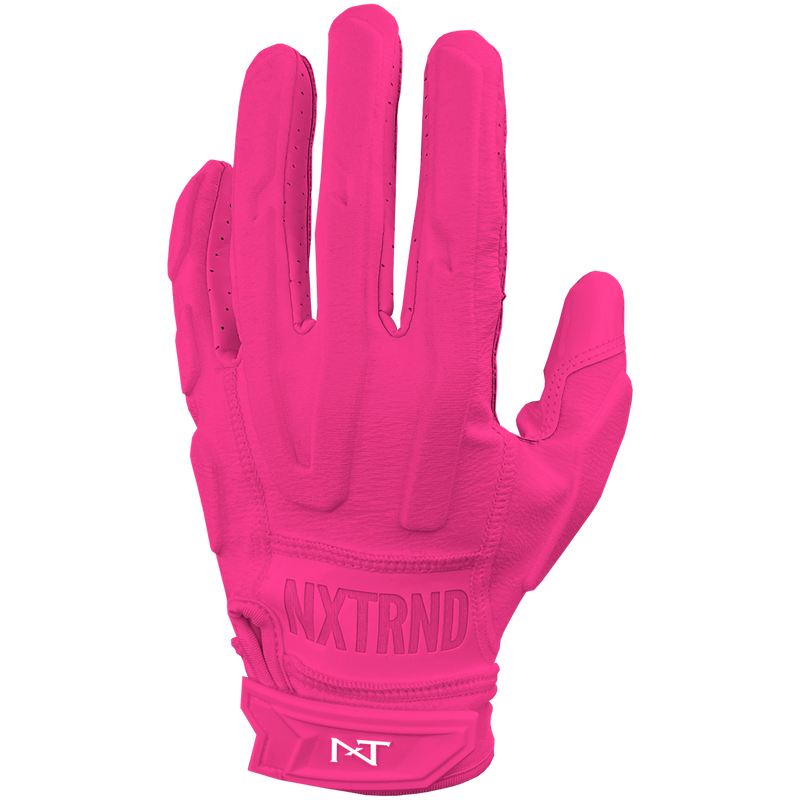Pink lineman shop football gloves