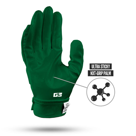 NXTRND G3® Padded Football Gloves Dark Green