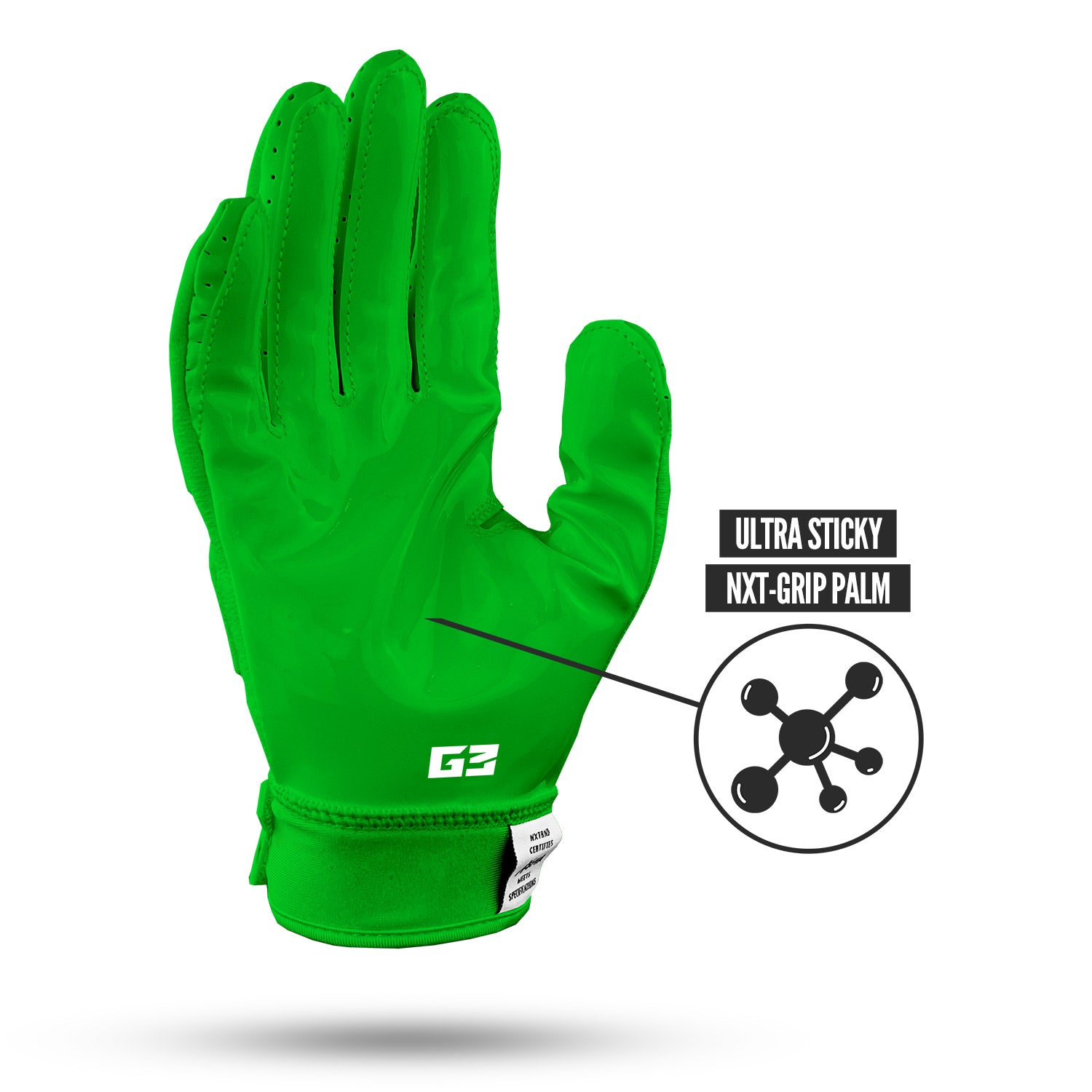 NXTRND G3® Padded Football Gloves Green