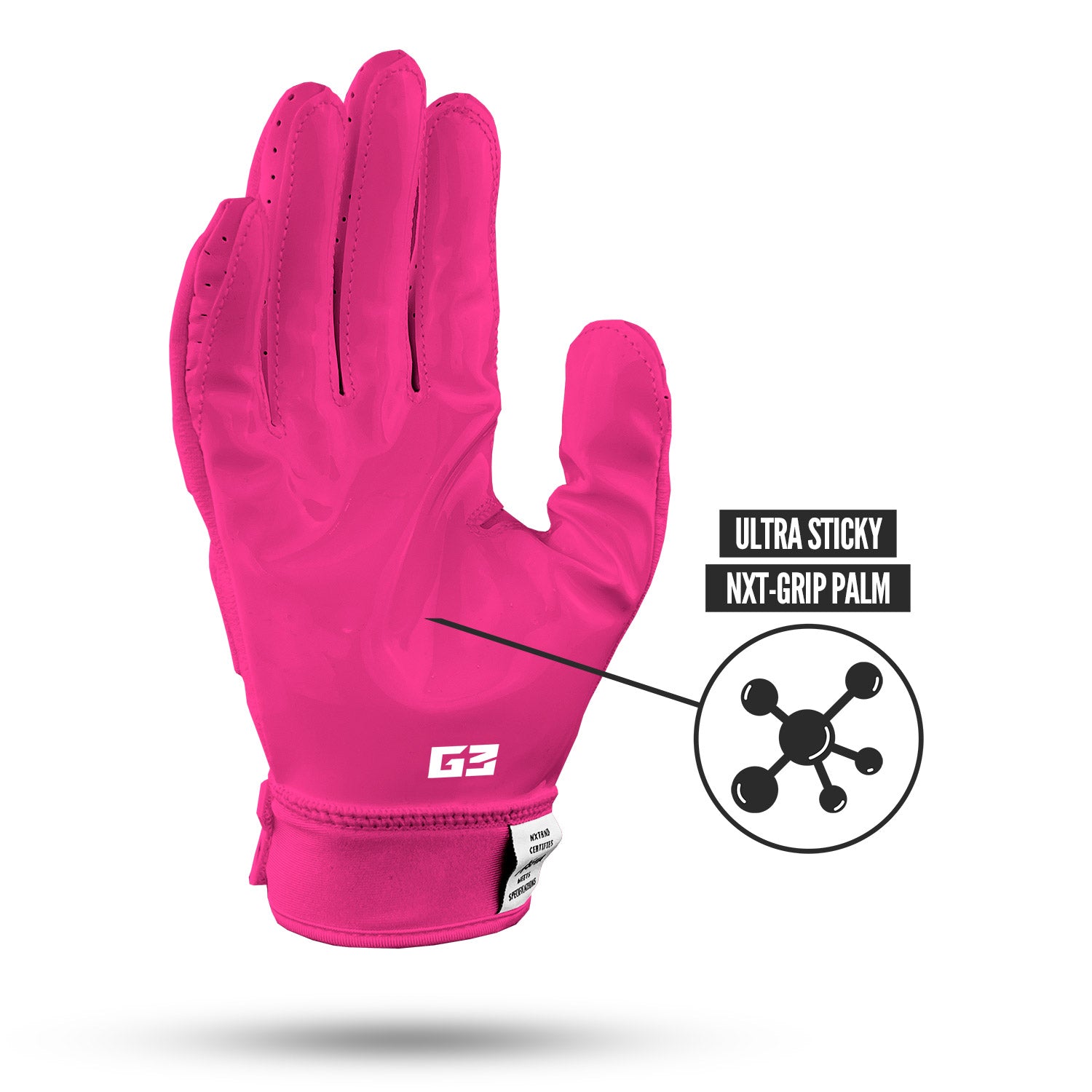 NXTRND G3® Padded Football Gloves Pink