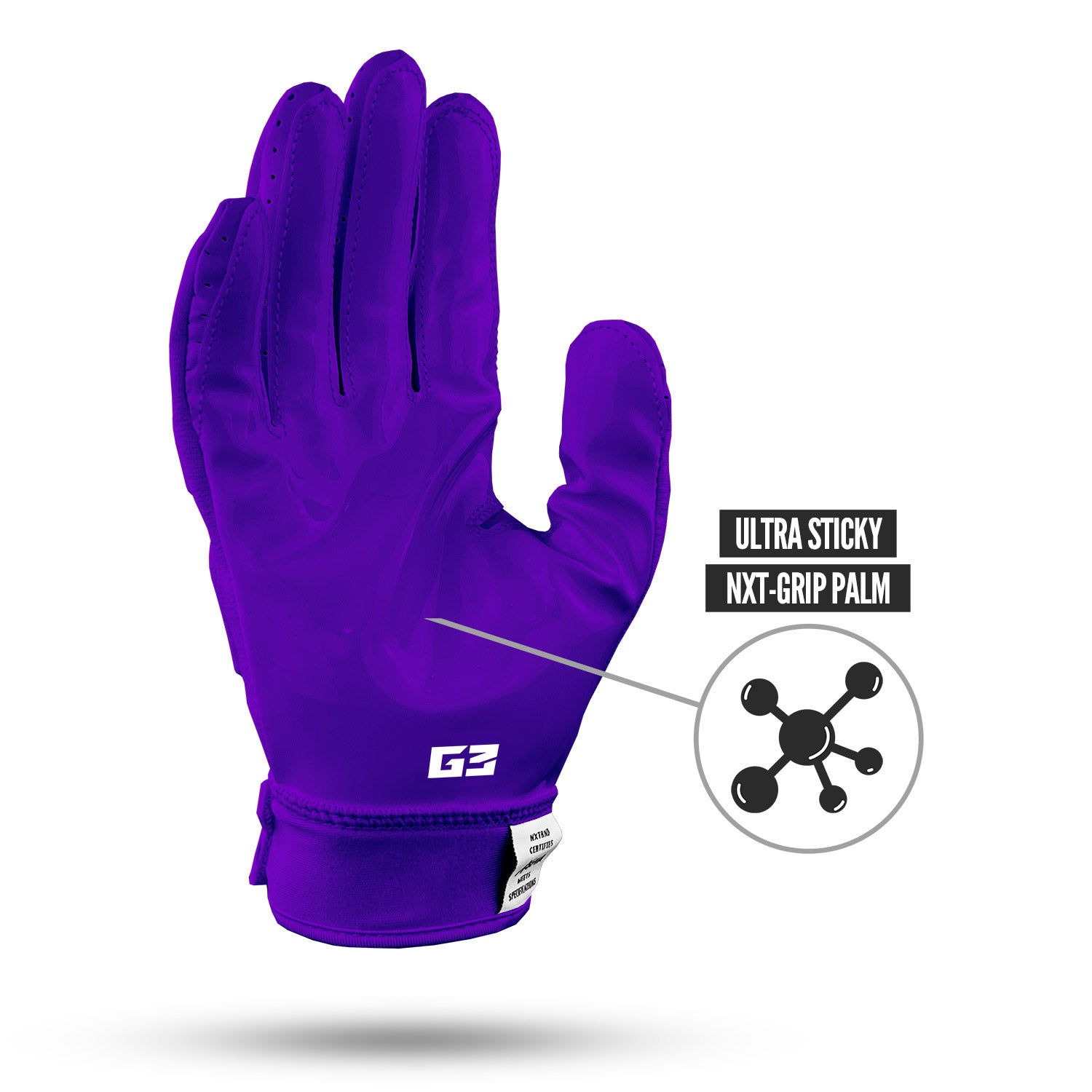 NXTRND G3® Padded Football Gloves Purple