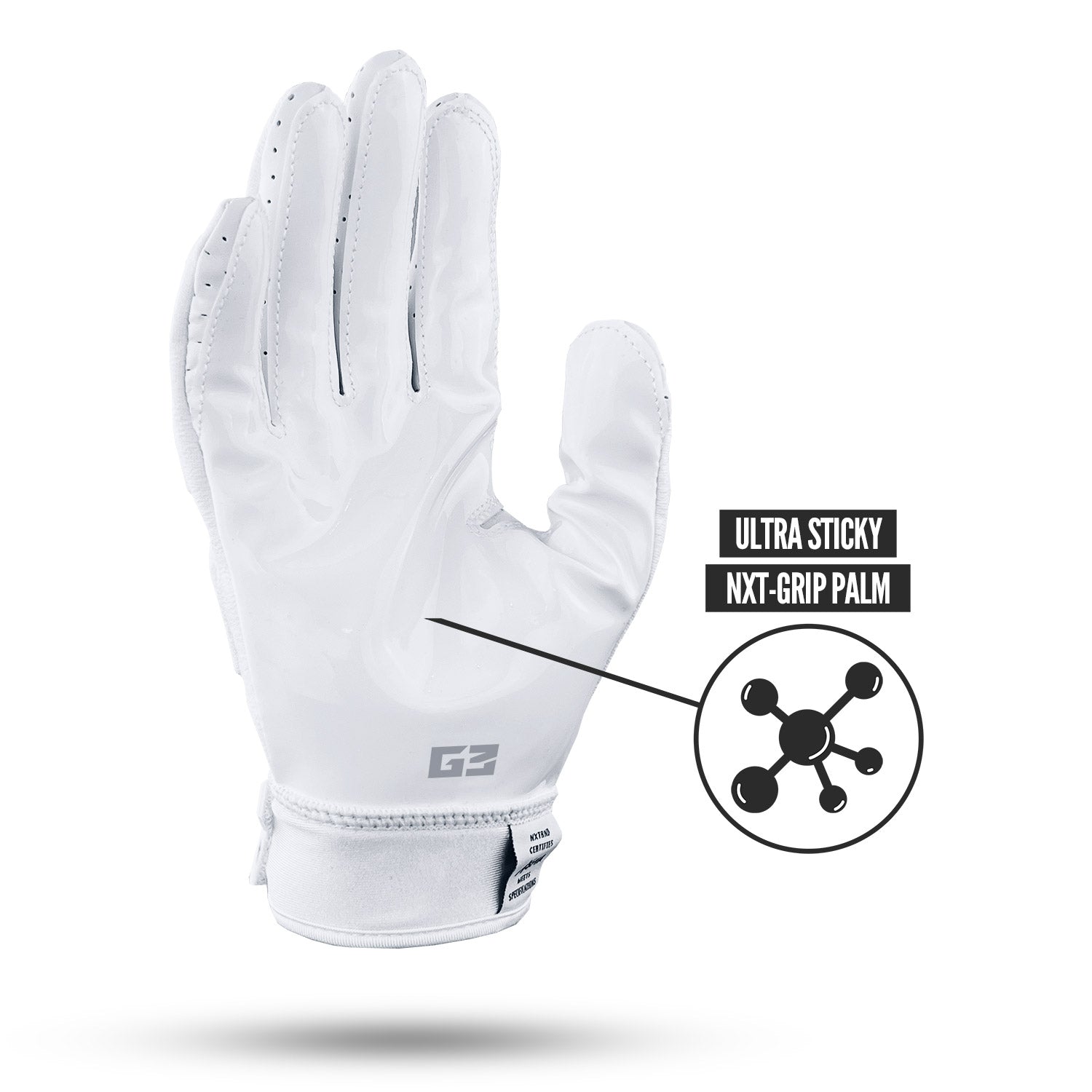 NXTRND G3® Padded Football Gloves White