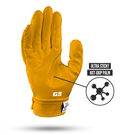 NXTRND G3™ Padded Football Gloves Yellow