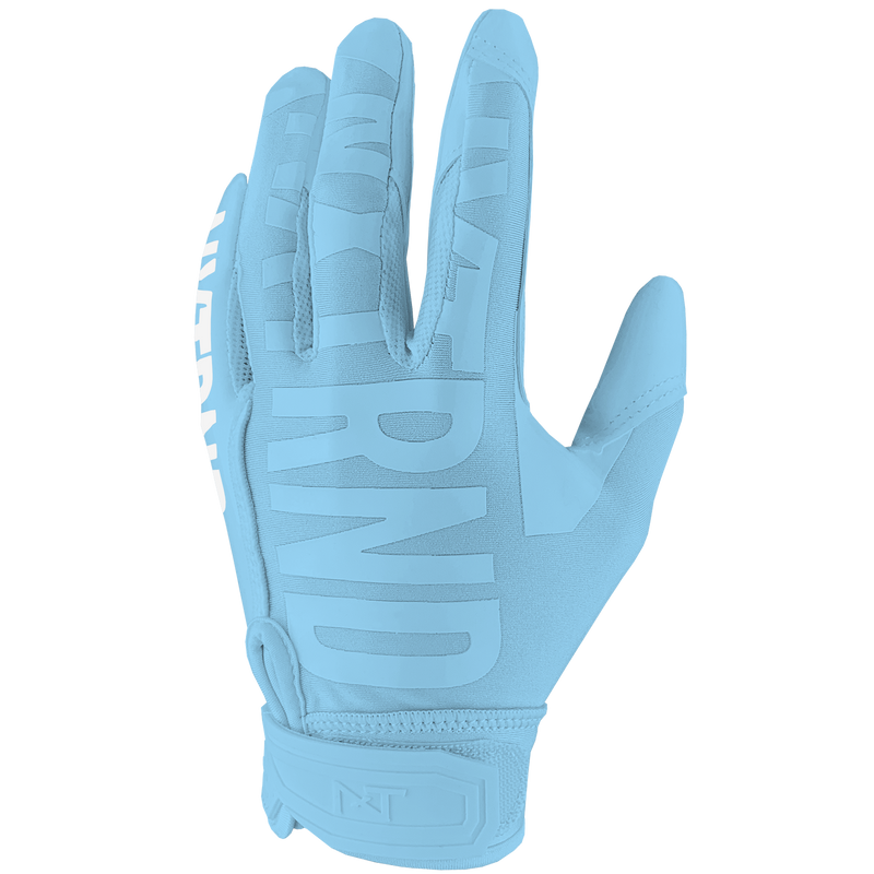 Powder blue football deals gloves