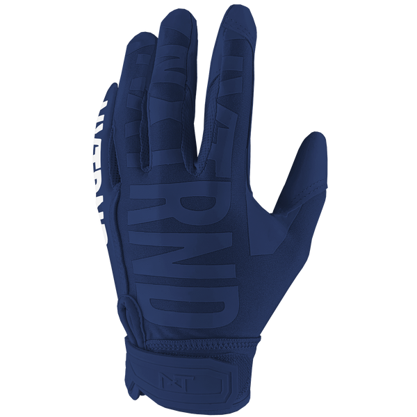 White and hot sale navy football gloves
