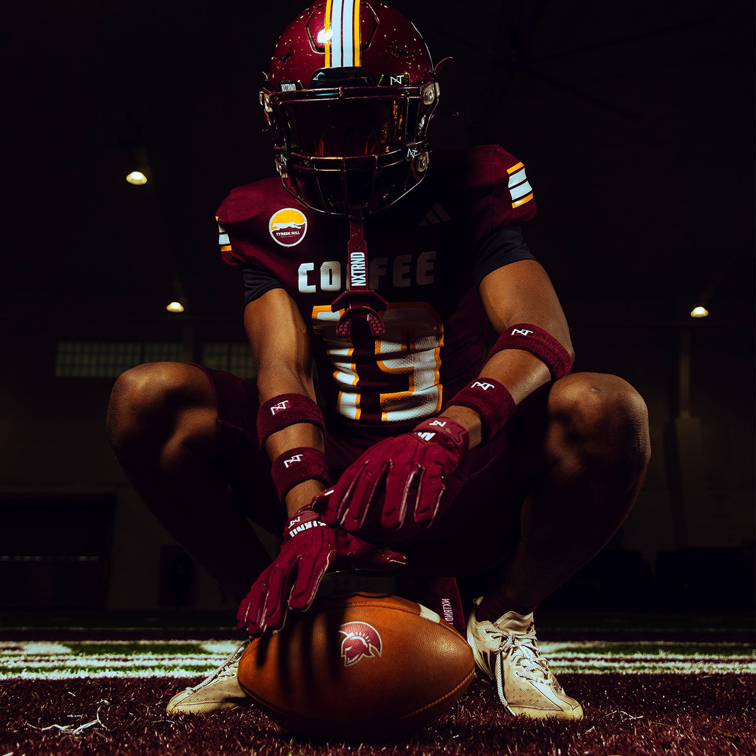NXTRND G3® Pro Padded Football Gloves Maroon