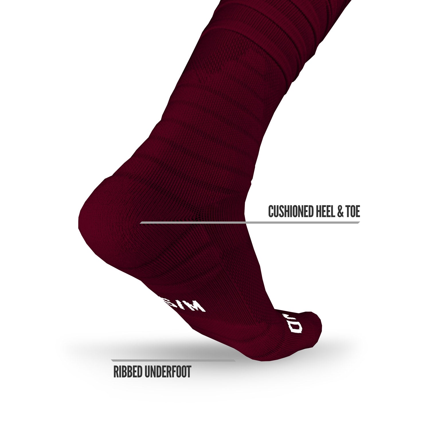 NXTRND XTD® Scrunch Football Socks Maroon