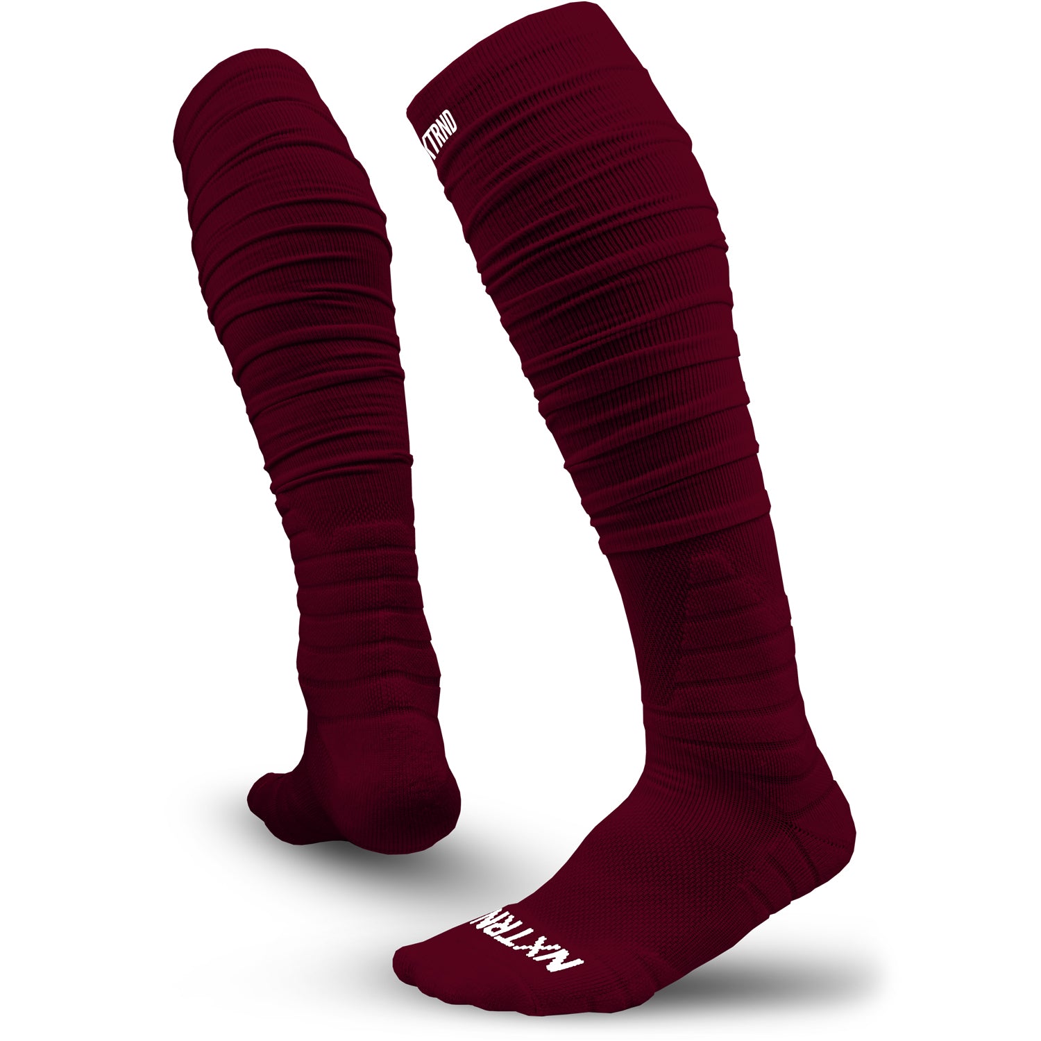 NXTRND XTD® Scrunch Football Socks Maroon