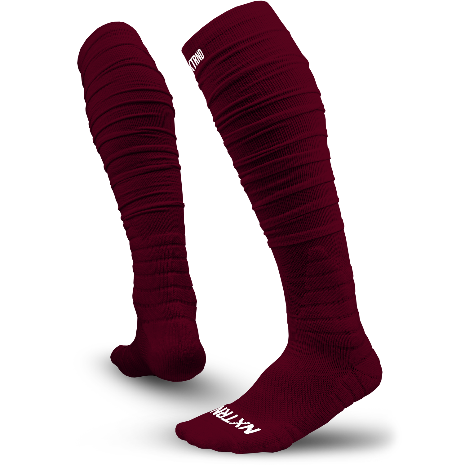 NXTRND XTD® Scrunch Football Socks Maroon