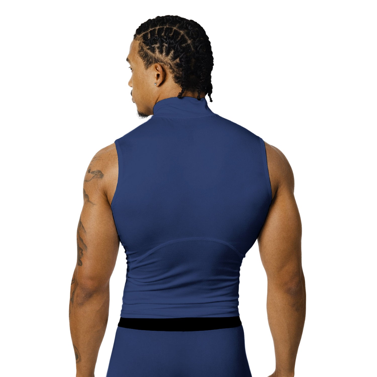 Nxtrnd Core Col roulé sans manches de compression bleu marine