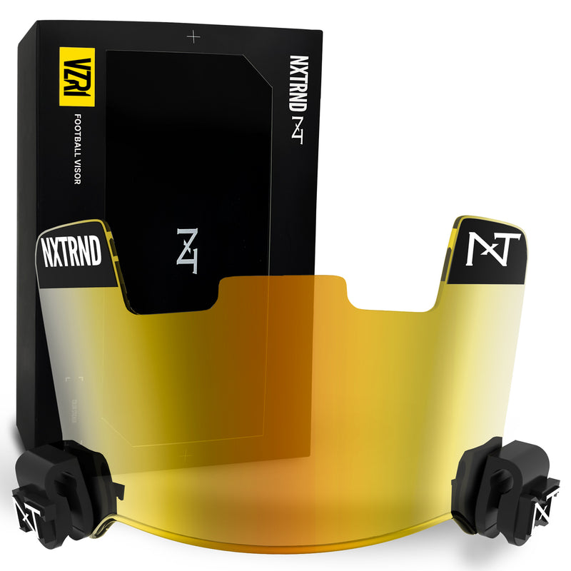 Load image into Gallery viewer, NXTRND VZR1® Football Visor Clear Gold
